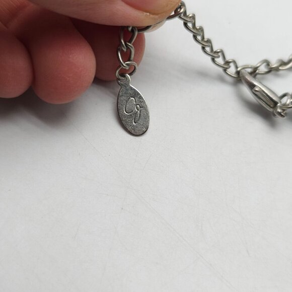 Handcrafted Blue Glass Pendant Necklace Beads Shell Accents By Cookie Johnson - Picture 5 of 6